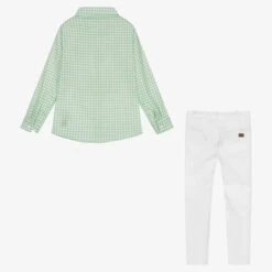Paz Rodriguez Boys Green & White Cotton Trouser Set -The Little Outfit Sales Store paz rodriguez boys green white cotton trouser set 505821 b35f0e58d749689cf33fda67d215cfe167f2c626