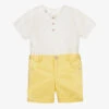 Paz Rodriguez Boys Yellow Cotton Shorts Set
