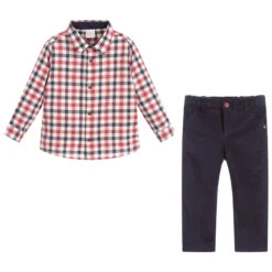 The Little Outfit Sales Store -The Little Outfit Sales Store paz rodriguez red check shirt trouser set 344923 11e455de690ab261251b0d1ee32475bd364ecb0f