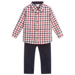 The Little Outfit Sales Store 17 Paz Rodriguez Red Check Shirt & Trouser Set