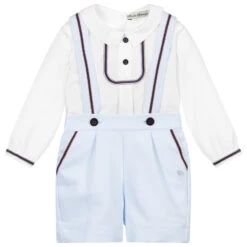 Piccola Speranza Blue & White Shorts Outfit