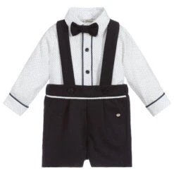 Piccola Speranza Boys Blue 3 Piece Shorts Set