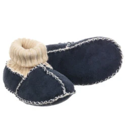 Playshoes Blue Wool-Lined Slippers