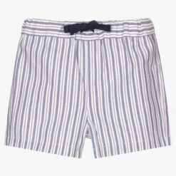 Pureté Du... Bébé Boys Blue Striped Shorts