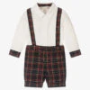 Pureté Du... Bébé Boys Blue Tartan Shorts Set