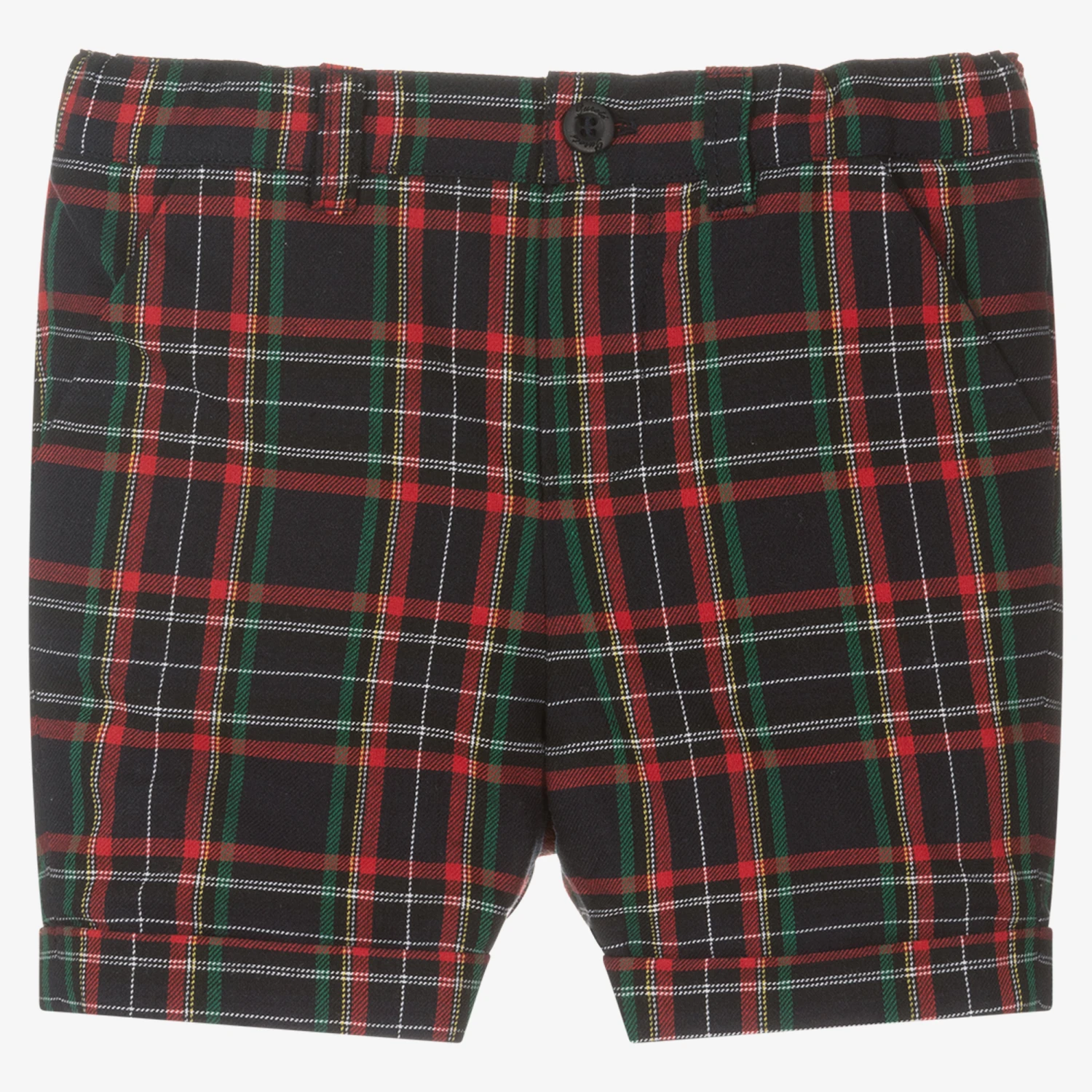 Pureté Du... Bébé Boys Blue Tartan Shorts Set 4 Pureté Du... Bébé Boys Blue Tartan Shorts Set - Image 4
