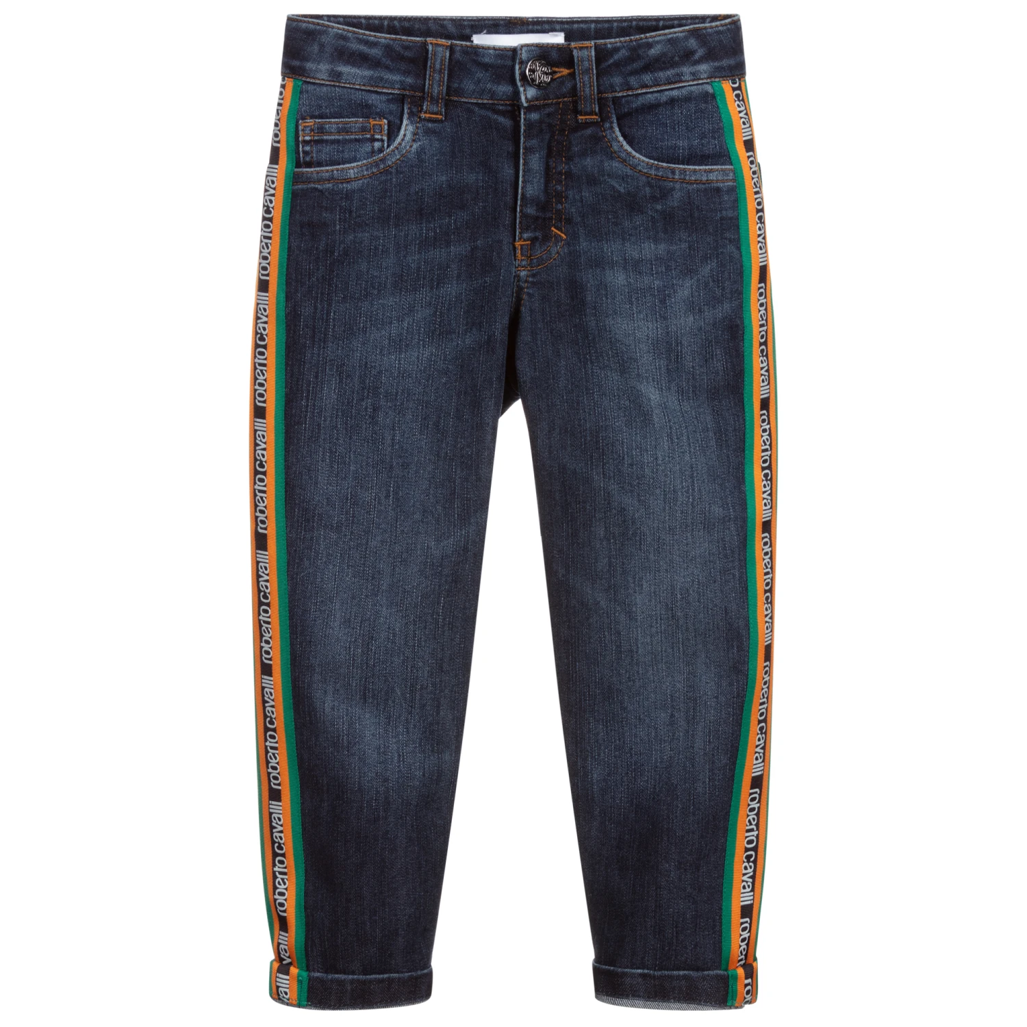 Roberto Cavalli Boys Denim Logo Jeans 4 Roberto Cavalli Boys Denim Logo Jeans - Image 4