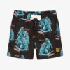 Rock Your Baby Boys Black Dino Swim Shorts
