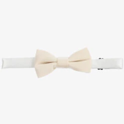 Romano Boys Ivory Velvet Bow Tie (10cm)