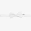 Romano White Satin Bow Tie (10cm)
