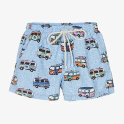 Selini Action Boys Blue Camper Van Print Swim Shorts