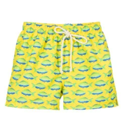 Selini Action Yellow & Green Swim Shorts
