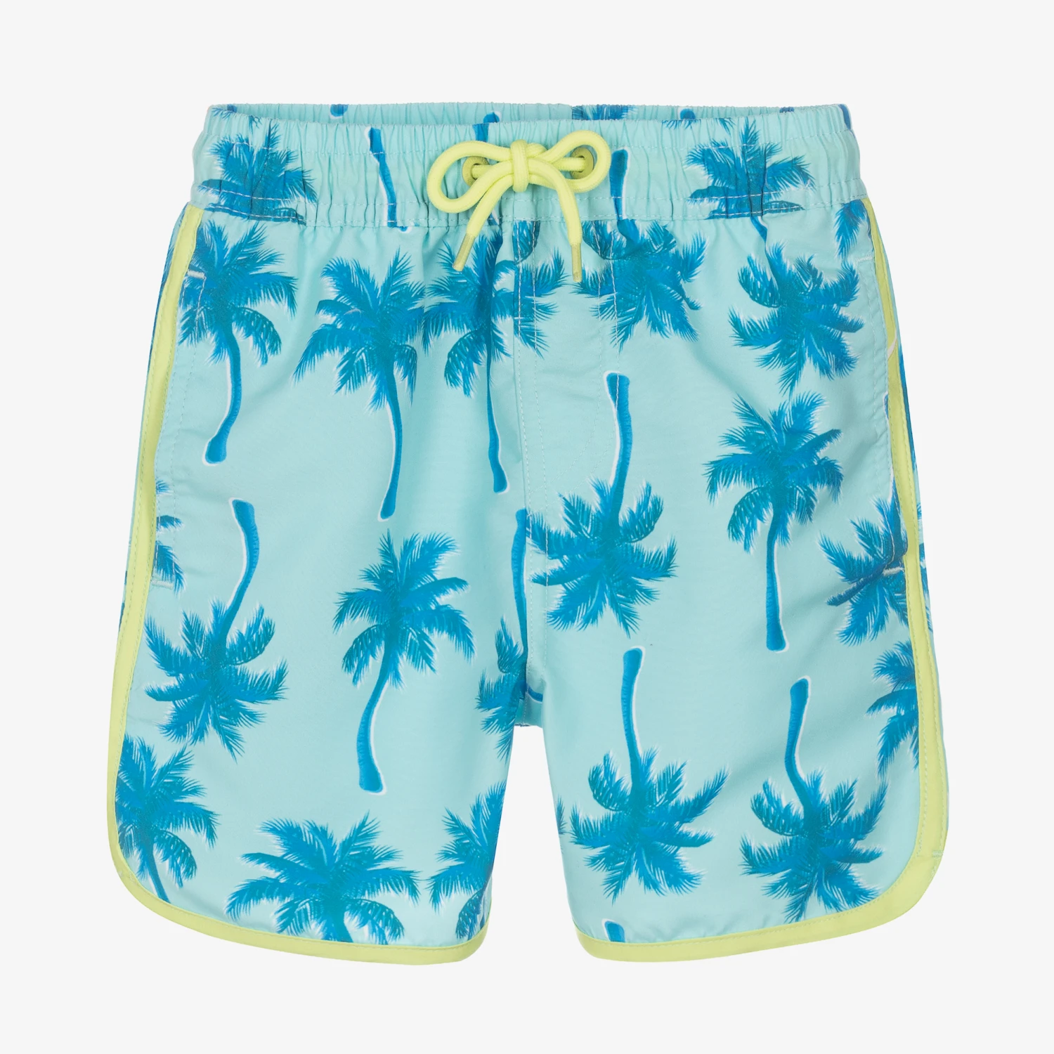 Soli Swim Boys Blue Palm Tree Swim Shorts (UPF50+) 1 Soli Swim Boys Blue Palm Tree Swim Shorts (UPF50+)
