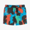 Stella McCartney Kids Boys Black, Blue & Red Shorts