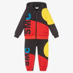 Stella McCartney Kids Boys Black Cotton Tracksuit
