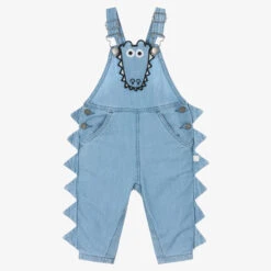 Stella McCartney Kids Boys Blue Chambray Dunagrees