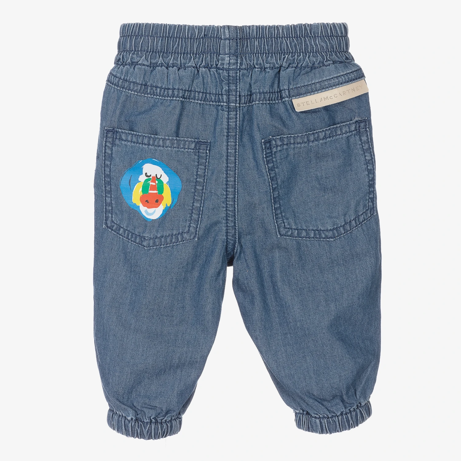 Stella McCartney Kids Boys Blue Chambray Trousers 2 Stella McCartney Kids Boys Blue Chambray Trousers - Image 2
