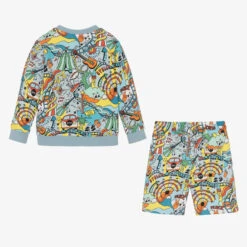 Stella McCartney Kids Boys Blue Organic Cotton Short Tracksuit -The Little Outfit Sales Store stella mccartney kids boys blue organic cotton short tracksuit 488112 eea7018a896a510393b15bf48f9c929853a44c1d