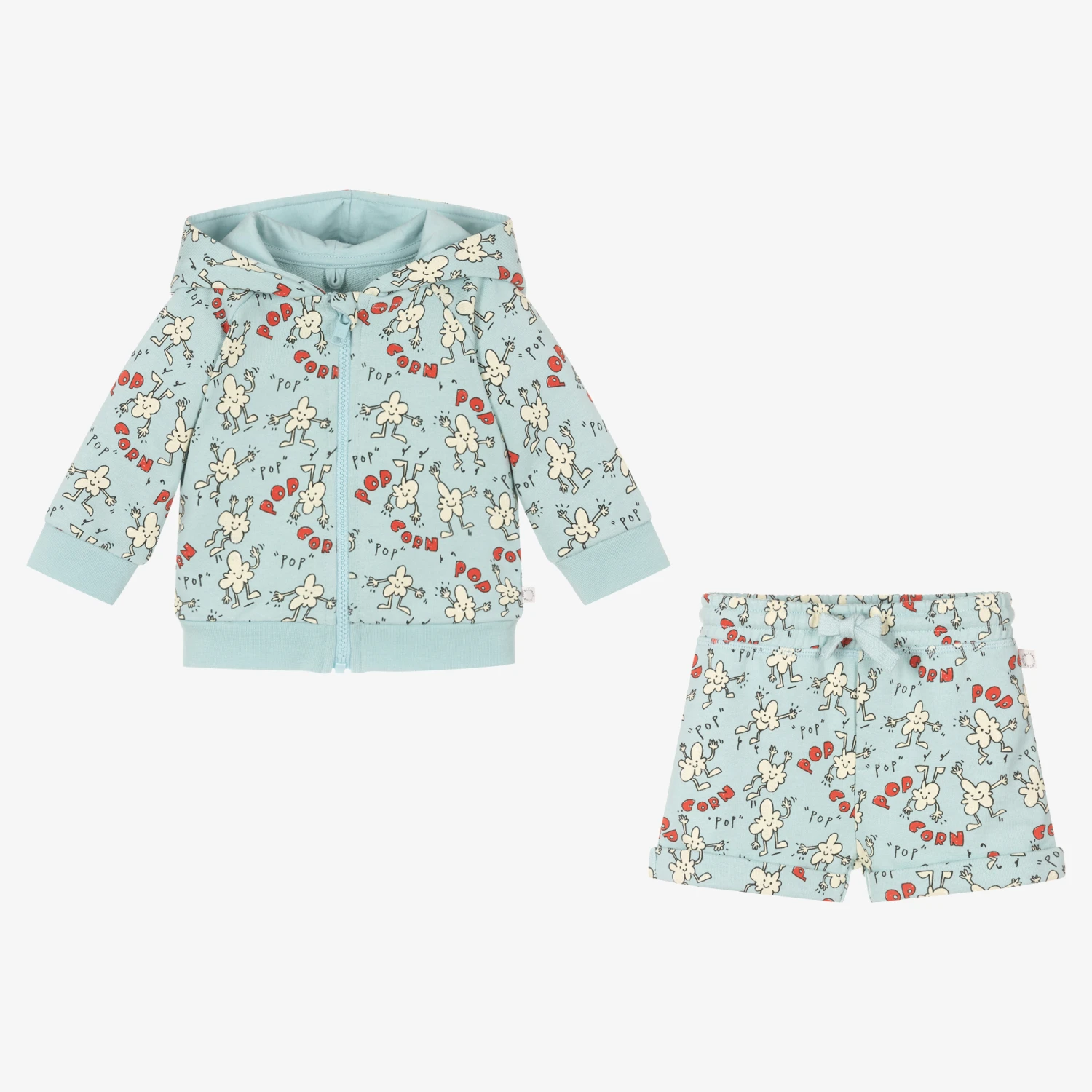 Stella McCartney Kids Boys Blue Popcorn Shorts Set 2 Stella McCartney Kids Boys Blue Popcorn Shorts Set - Image 2