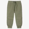 Stella McCartney Kids Boys Green Cotton Cargo Trousers