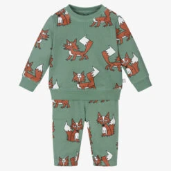 Stella McCartney Kids Boys Green Cotton Tracksuit