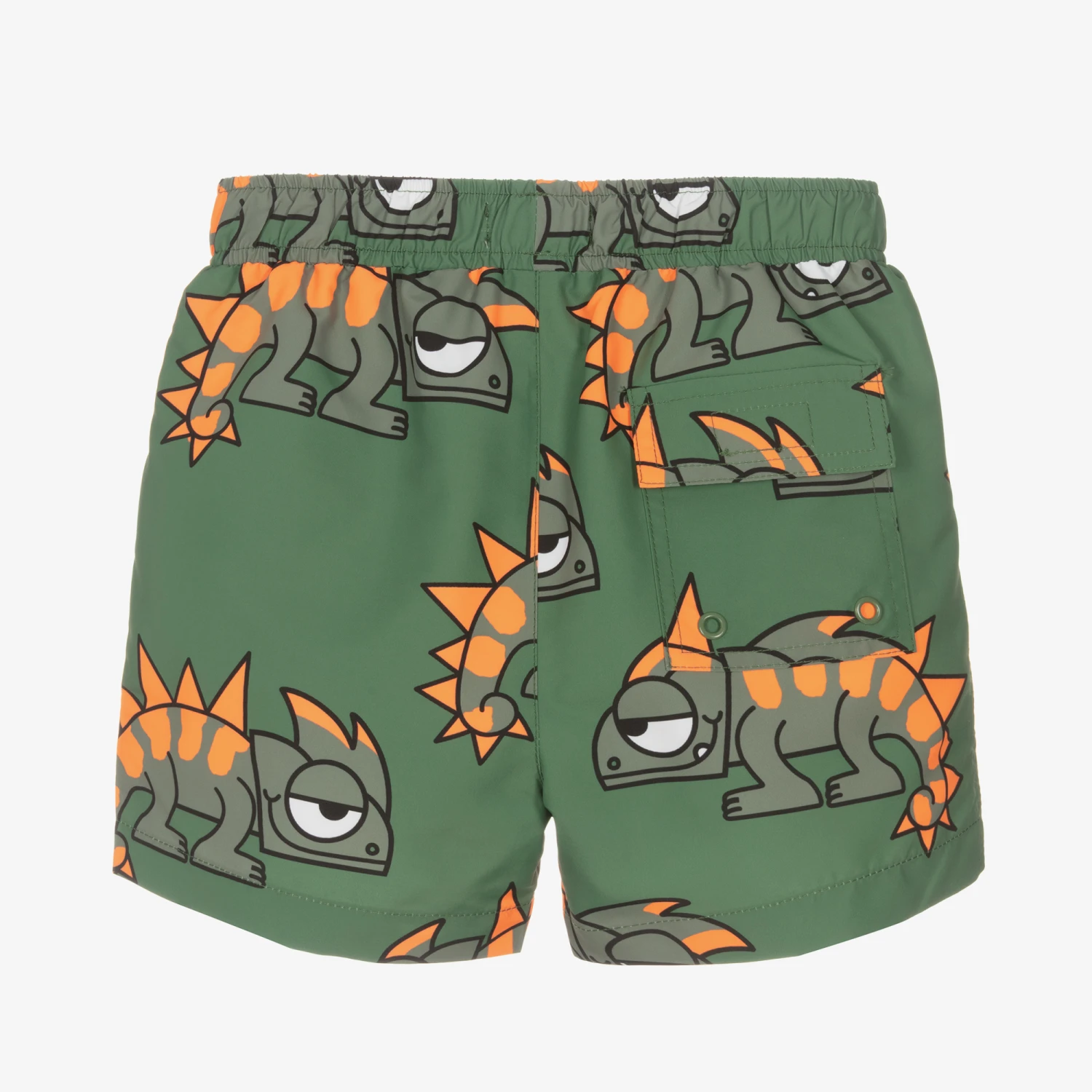 Stella McCartney Kids Boys Green Gecko Swim Shorts 2 Stella McCartney Kids Boys Green Gecko Swim Shorts - Image 2