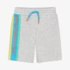 Stella McCartney Kids Boys Grey Cotton Logo Print Shorts