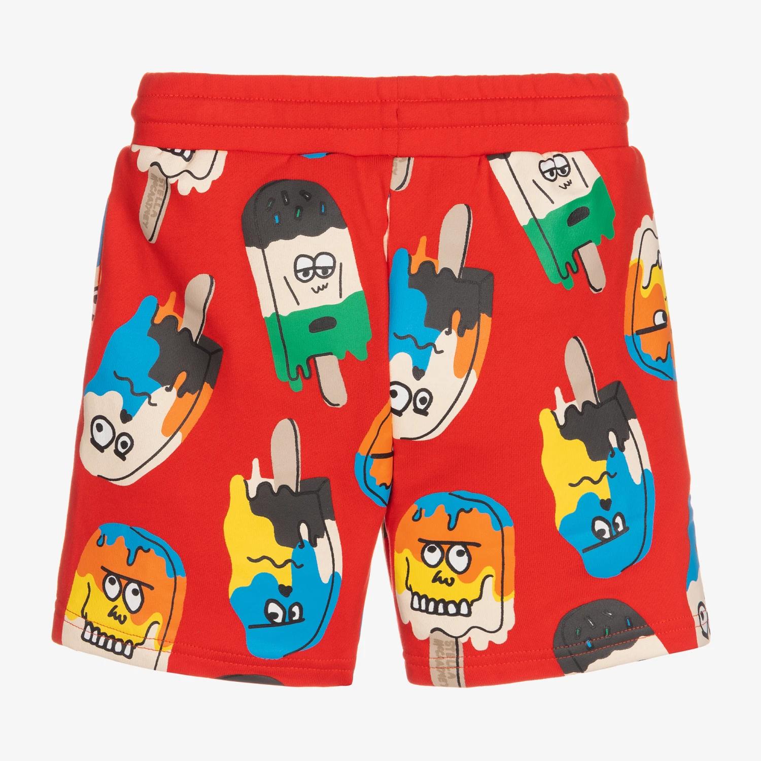 Stella McCartney Kids Boys Red Lolly Shorts 2 Stella McCartney Kids Boys Red Lolly Shorts - Image 2