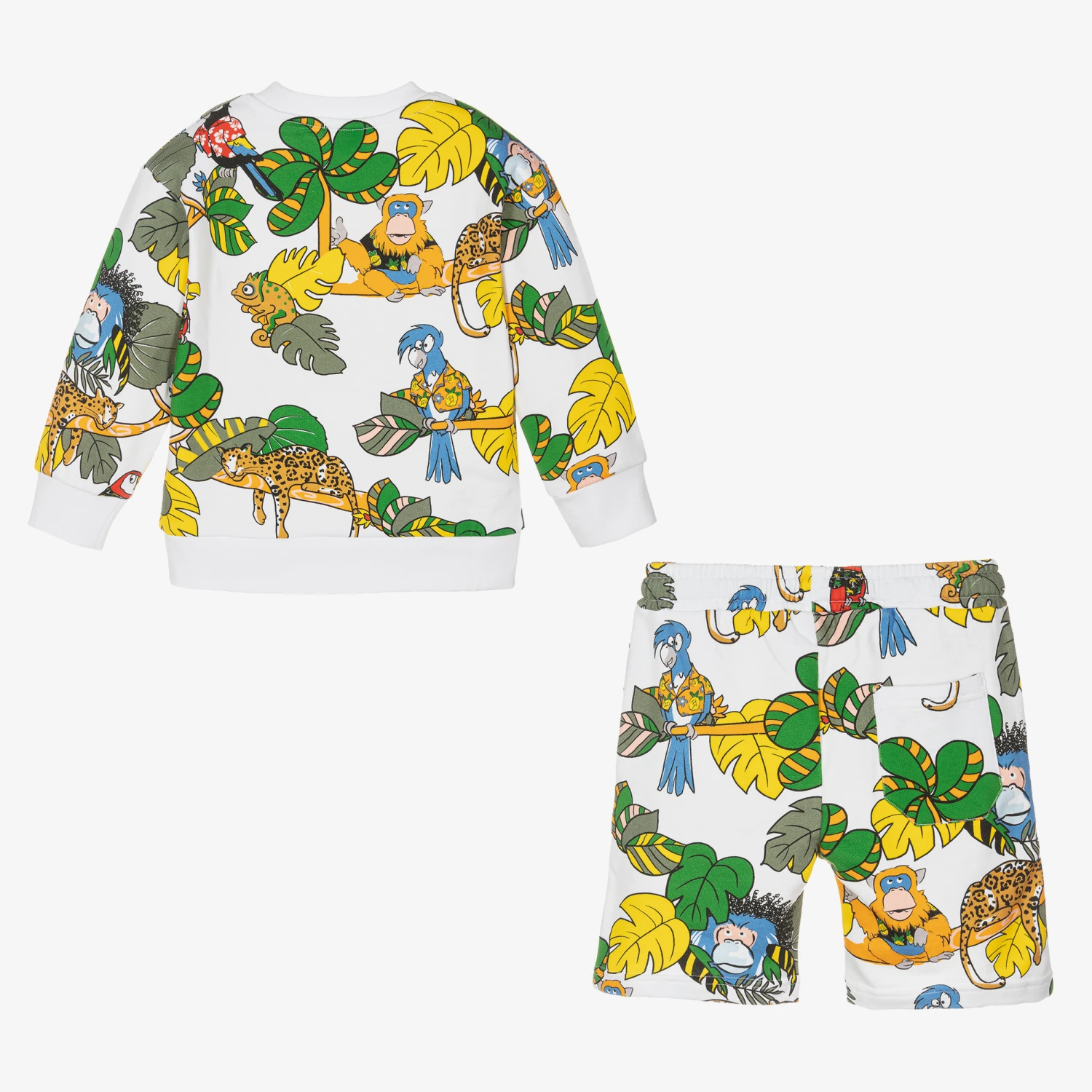 Stella McCartney Kids Boys White Animal Print Shorts Set 3 Stella McCartney Kids Boys White Animal Print Shorts Set - Image 3