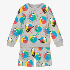 Stella McCartney Kids Grey Organic Cotton Shorts Set