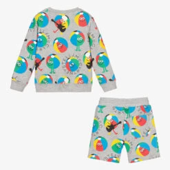 Stella McCartney Kids Grey Organic Cotton Shorts Set -The Little Outfit Sales Store stella mccartney kids grey organic cotton shorts set 434988 efd8c6a0378ed6b6f7f8e27b7b7c0a0fc5389de3
