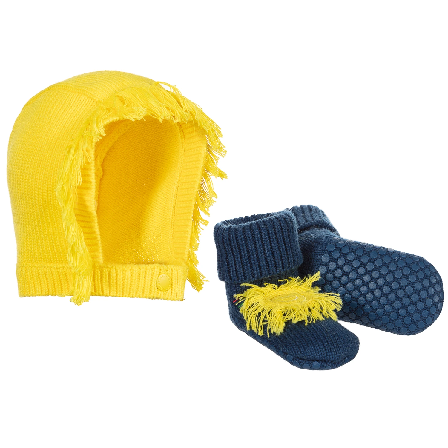 Stella McCartney Kids Yellow Hat & Blue Booties Set 1 Stella McCartney Kids Yellow Hat & Blue Booties Set