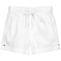 Sunuva Baby Boys White Cotton Shorts