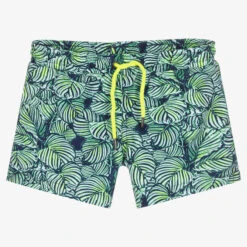 Sunuva Boys Green Jungle Swim Shorts