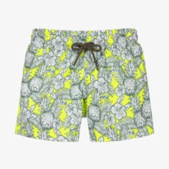 Sunuva Yellow & Green Swim Shorts