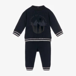 Tartine Et Chocolat Boys Blue Cotton Tracksuit