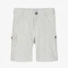 Tartine Et Chocolat Boys Grey Striped Cotton Shorts