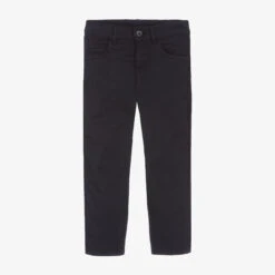 Tartine Et Chocolat Boys Navy Blue Cotton Twill Trousers
