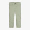 Tartine Et Chocolat Boys Pale Green Cotton Twill Trousers