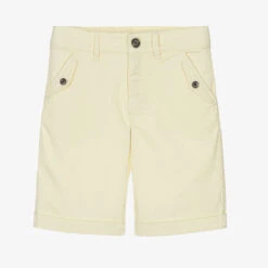 Tartine Et Chocolat Boys Yellow Cotton Chino Shorts