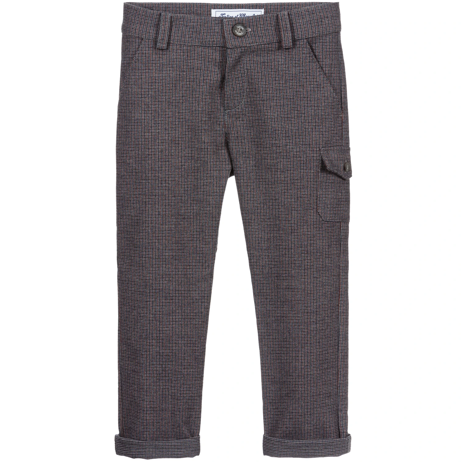 Tartine Et Chocolat Grey Check Trousers 4 Tartine Et Chocolat Grey Check Trousers - Image 4