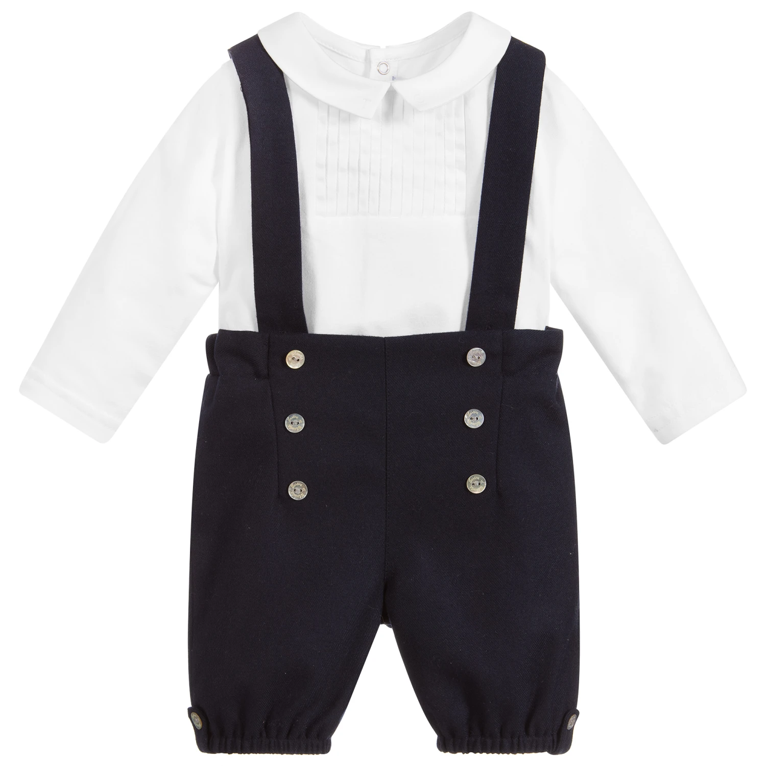 Tartine Et Chocolat White Top & Blue Shorts Set 1 Tartine Et Chocolat White Top & Blue Shorts Set