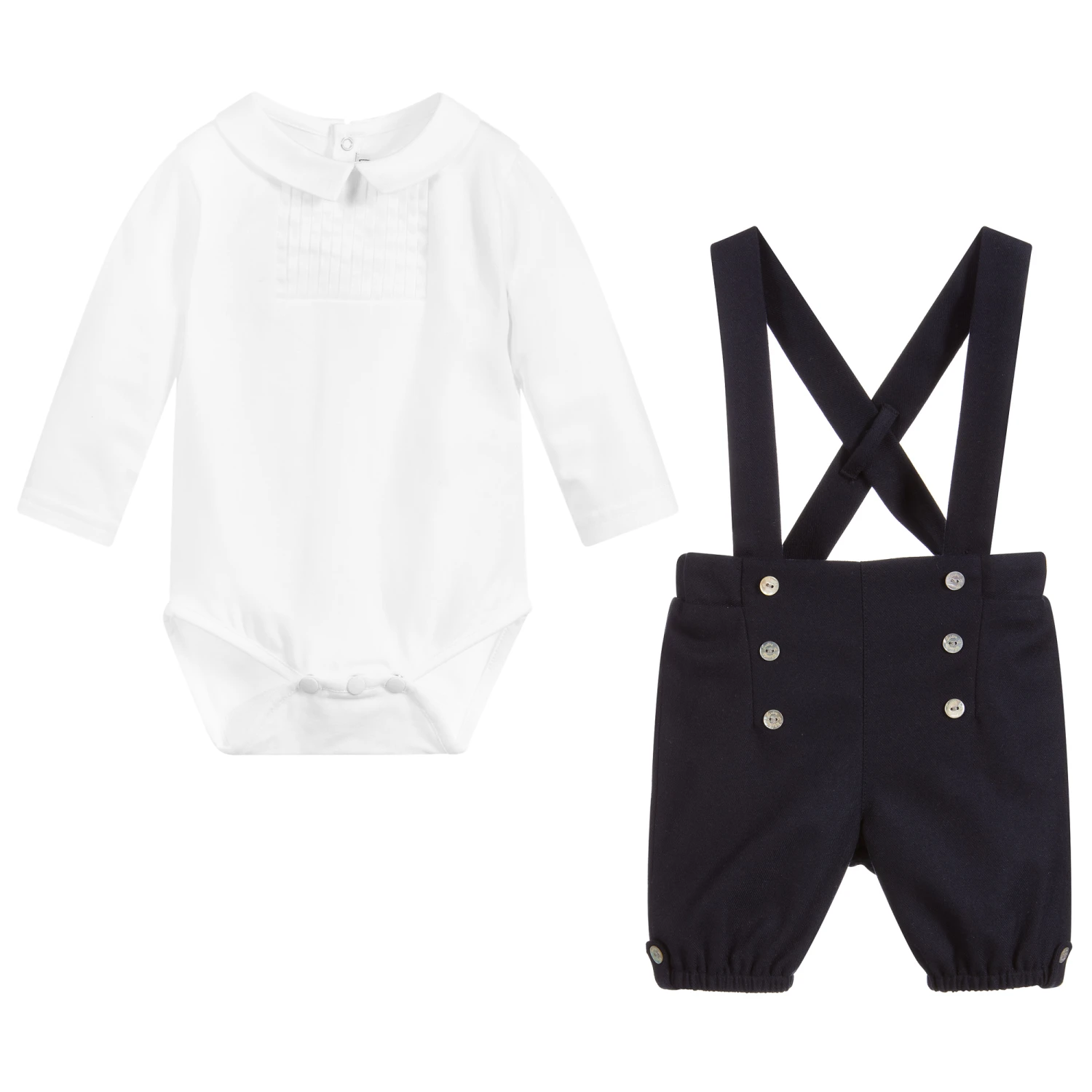 Tartine Et Chocolat White Top & Blue Shorts Set 2 Tartine Et Chocolat White Top & Blue Shorts Set - Image 2