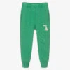 The Animals Observatory Green Cotton Logo Joggers