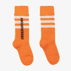 The Animals Observatory Orange & White Cotton Socks