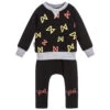 Tiny Tribe Black Cotton Baby Outfit