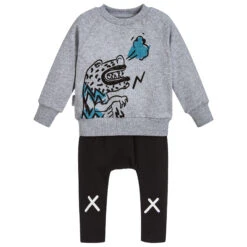 The Little Outfit Sales Store 11 Tiny Tribe Grey Cotton Baby Outfit