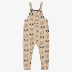 Turtledove London Beige Organic Cotton Dungarees