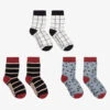 Turtledove London Boys Grey & Red Cotton Socks (3 Pack)