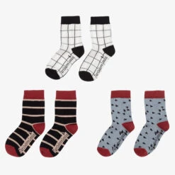 Turtledove London Boys Grey & Red Cotton Socks (3 Pack) -The Little Outfit Sales Store turtledove london boys grey red cotton socks 3 pack 540651 5658ec78a96a56cc1a8bb3c91be2387ef0ca4be2